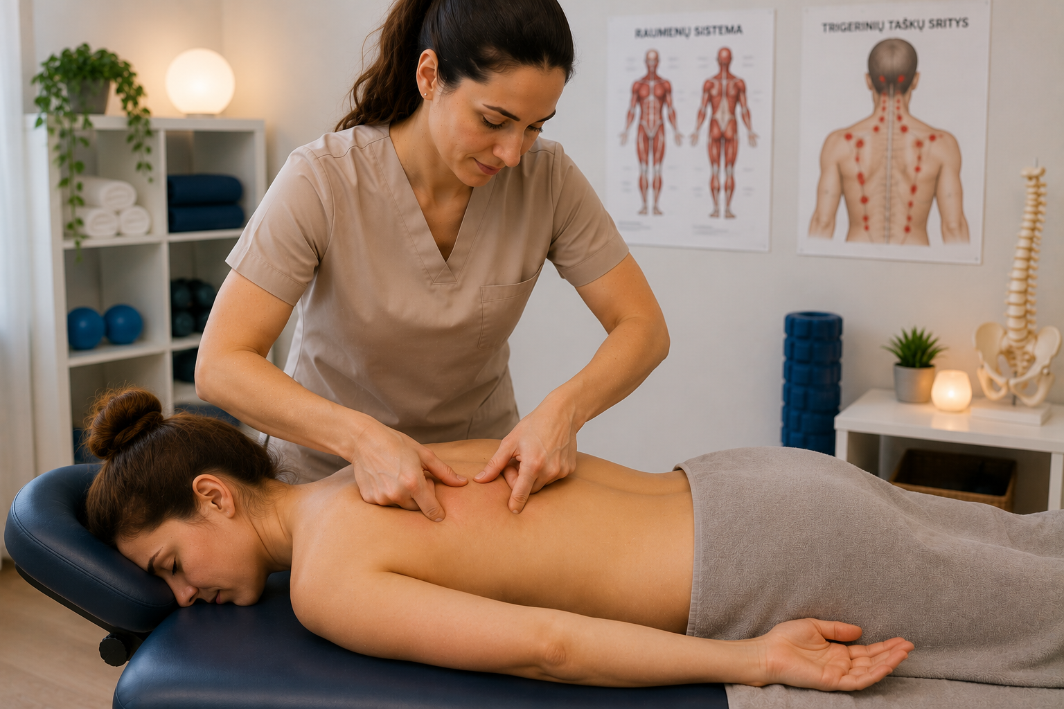Trigerinių ta&scaron;kų terapija kaip gydomojo masažo dalis - ostemeda
